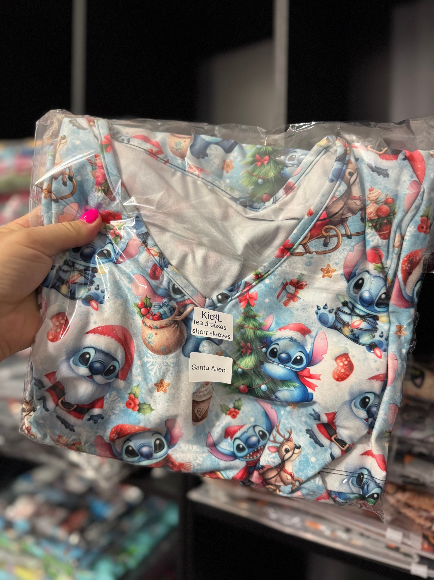 Ready To Ship - Santa Alien Kids Dress - Kids XL