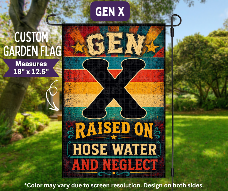 Preorder! Closes 11/9. ETA Feb. Gen X Garden Flag