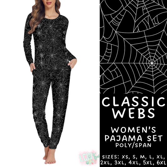 Ready to Ship - Classic Webs Women's Pajama Set - Sizes M-2XL