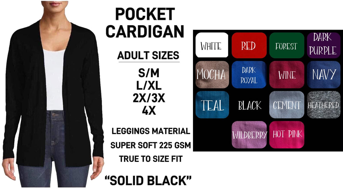WT6S - Solid Color Pocket Cardigan - Preorder Due 11/1 ETA: Late Dec
