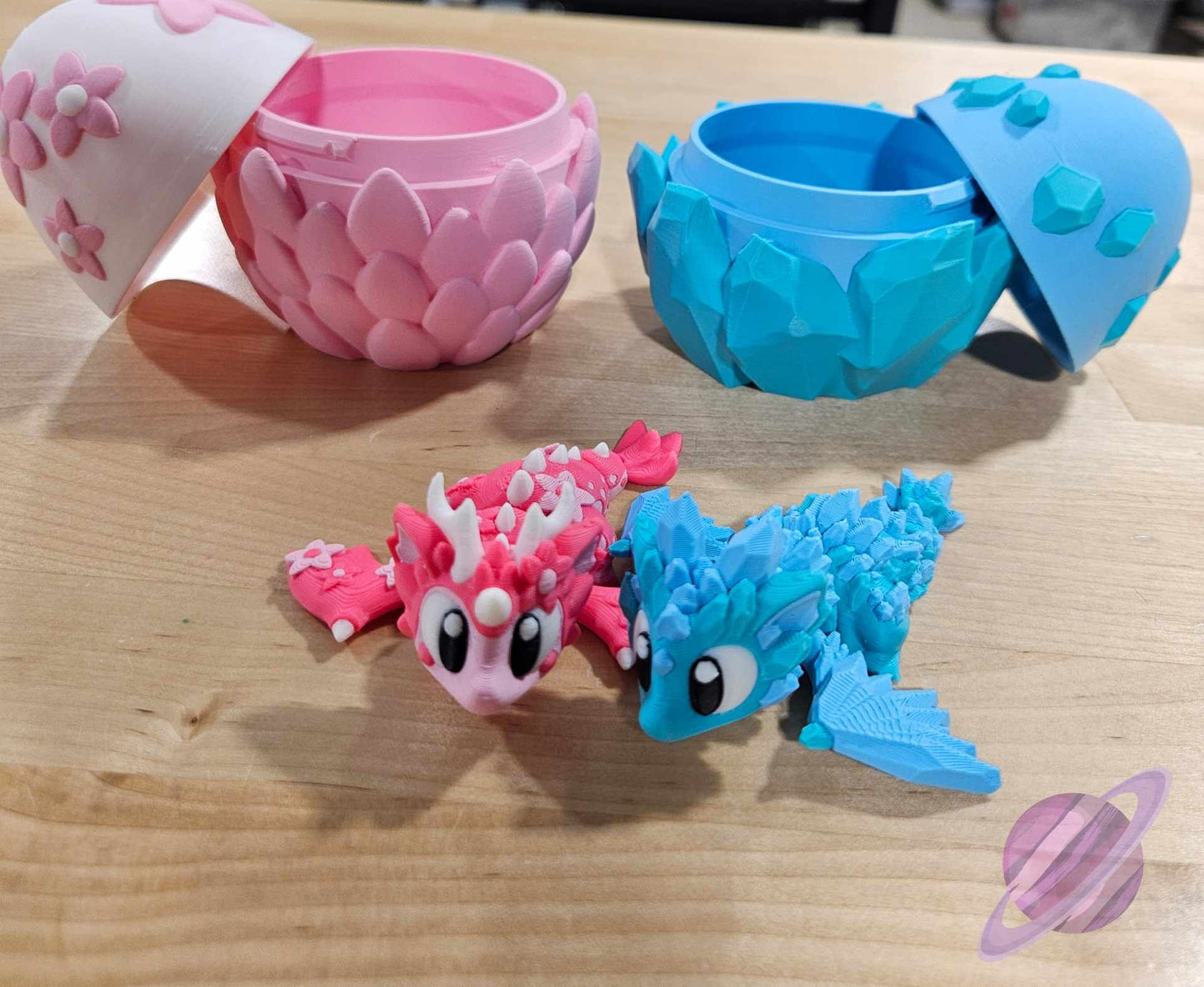 BLUE CRYSTAL DRAGON AND EGG