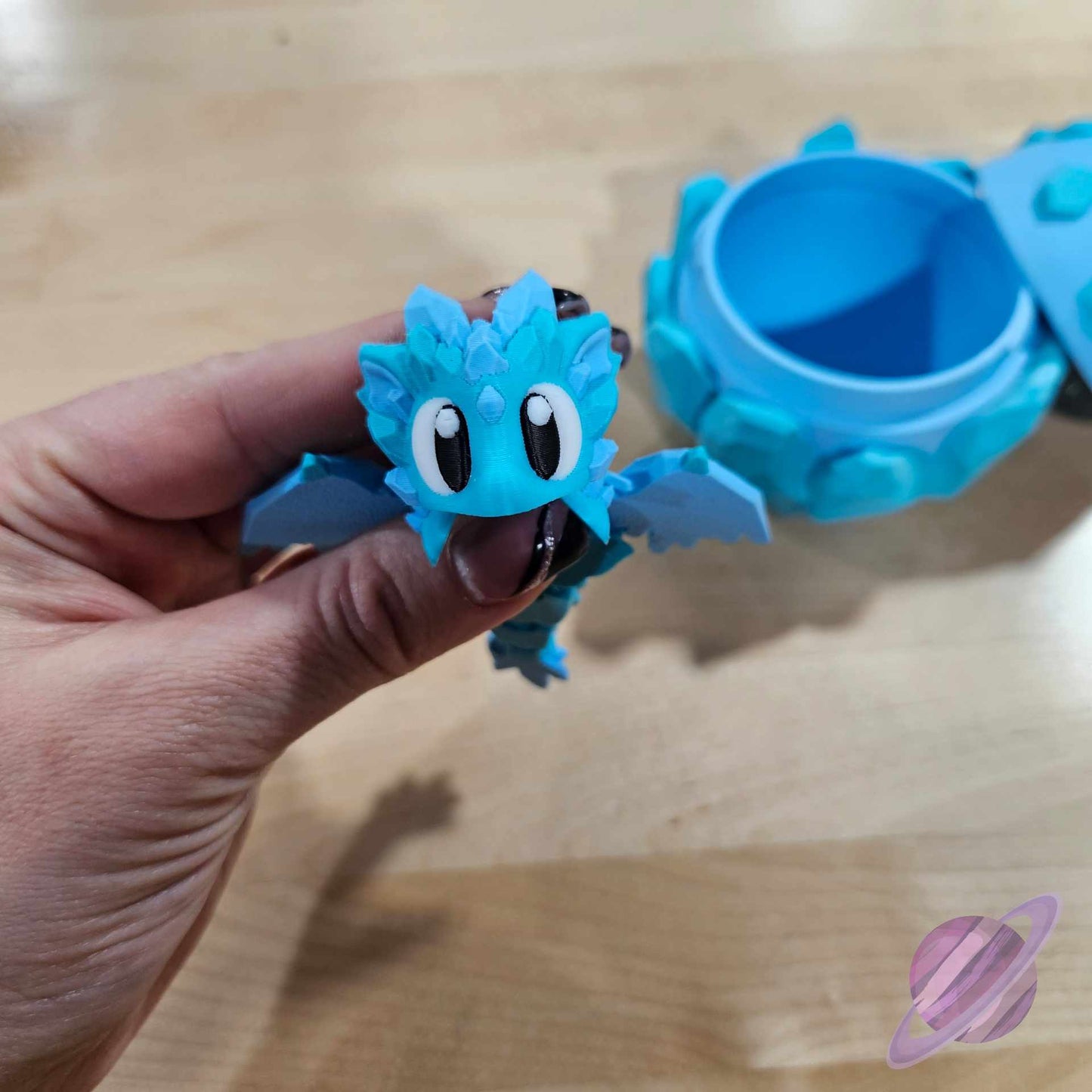 BLUE CRYSTAL DRAGON AND EGG