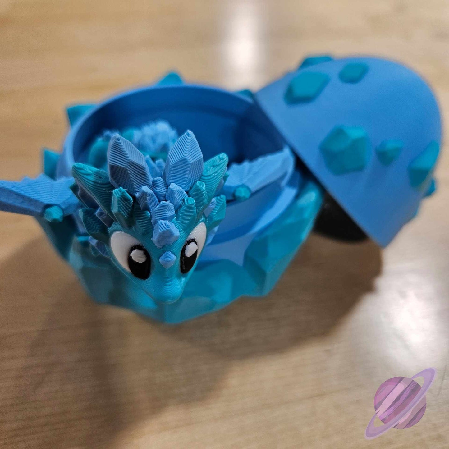 BLUE CRYSTAL DRAGON AND EGG