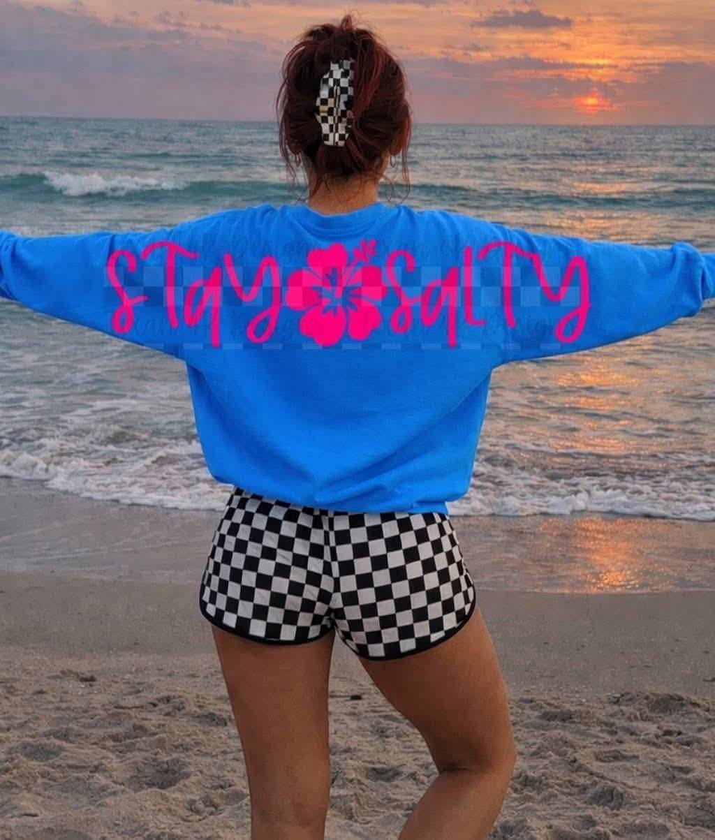 STAY SALTY BACK GRAPHIC SWEATSHIRT