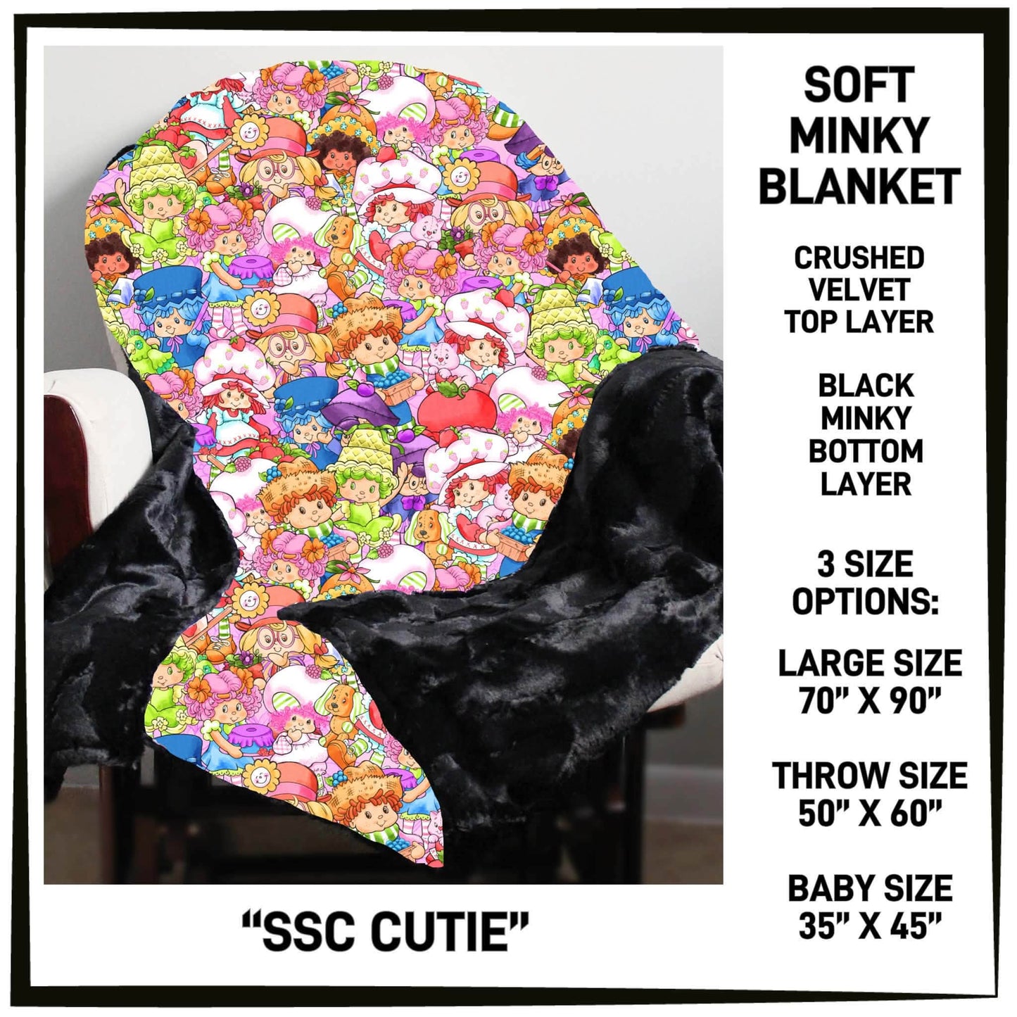MI8B - SSC Cutie Minky Blanket - Preorder Closing 7/15 ETA: Late Sept