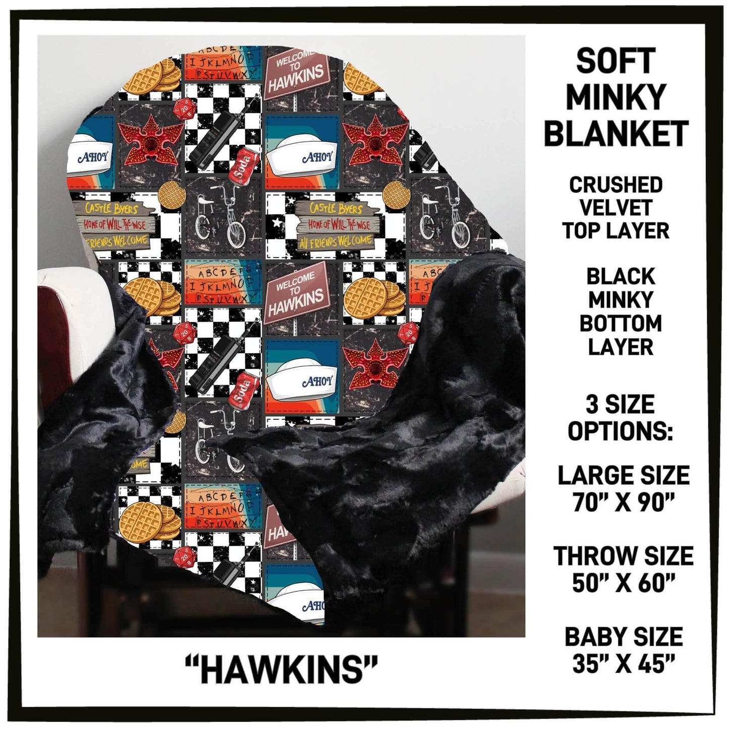 MI8B - Hawkins Minky Blanket - Preorder Closing 7/15 ETA: Late Sept