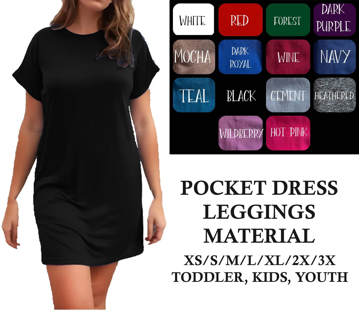 WT6S - Solid Color Short Sleeve Pocket Dress - Preorder Due 11/1 ETA: Late Dec