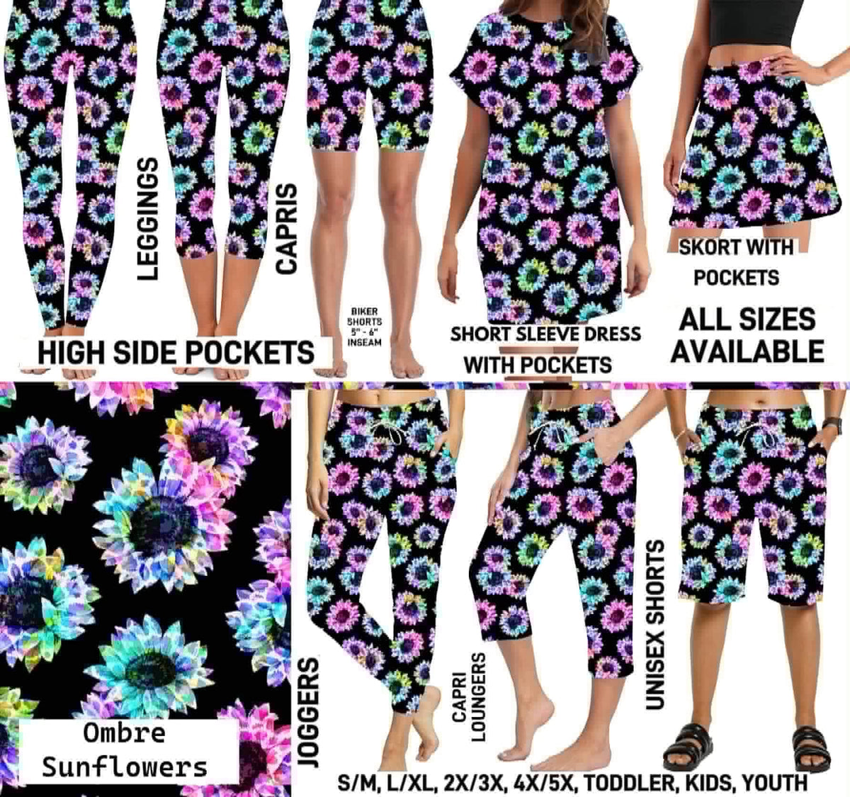 300BT - Ombre Sunflowers - Preorder Due 10/4 ETA: Early Dec