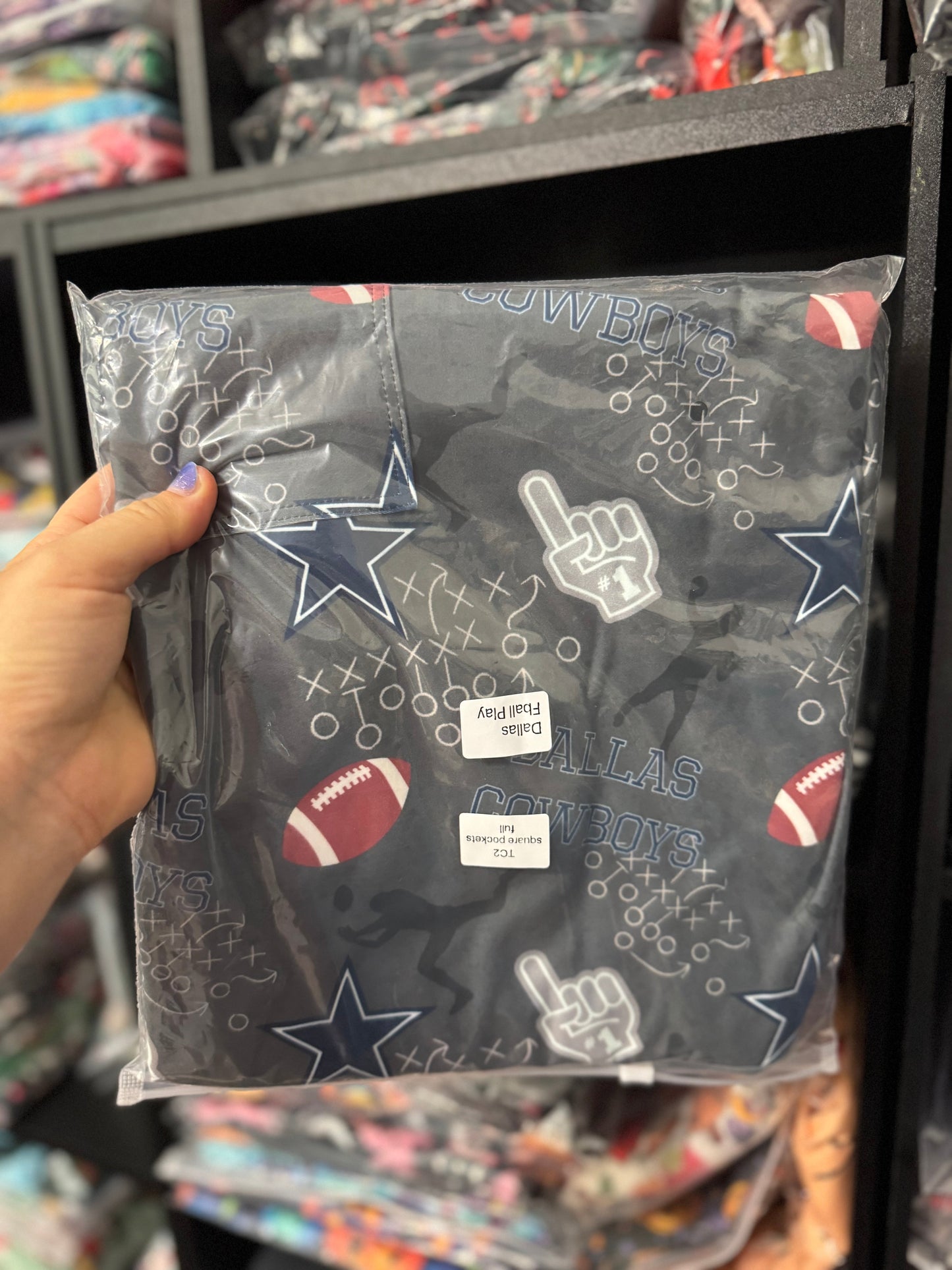 Ready To Ship - Dallas Fball Play Full Length Leggings - TC2