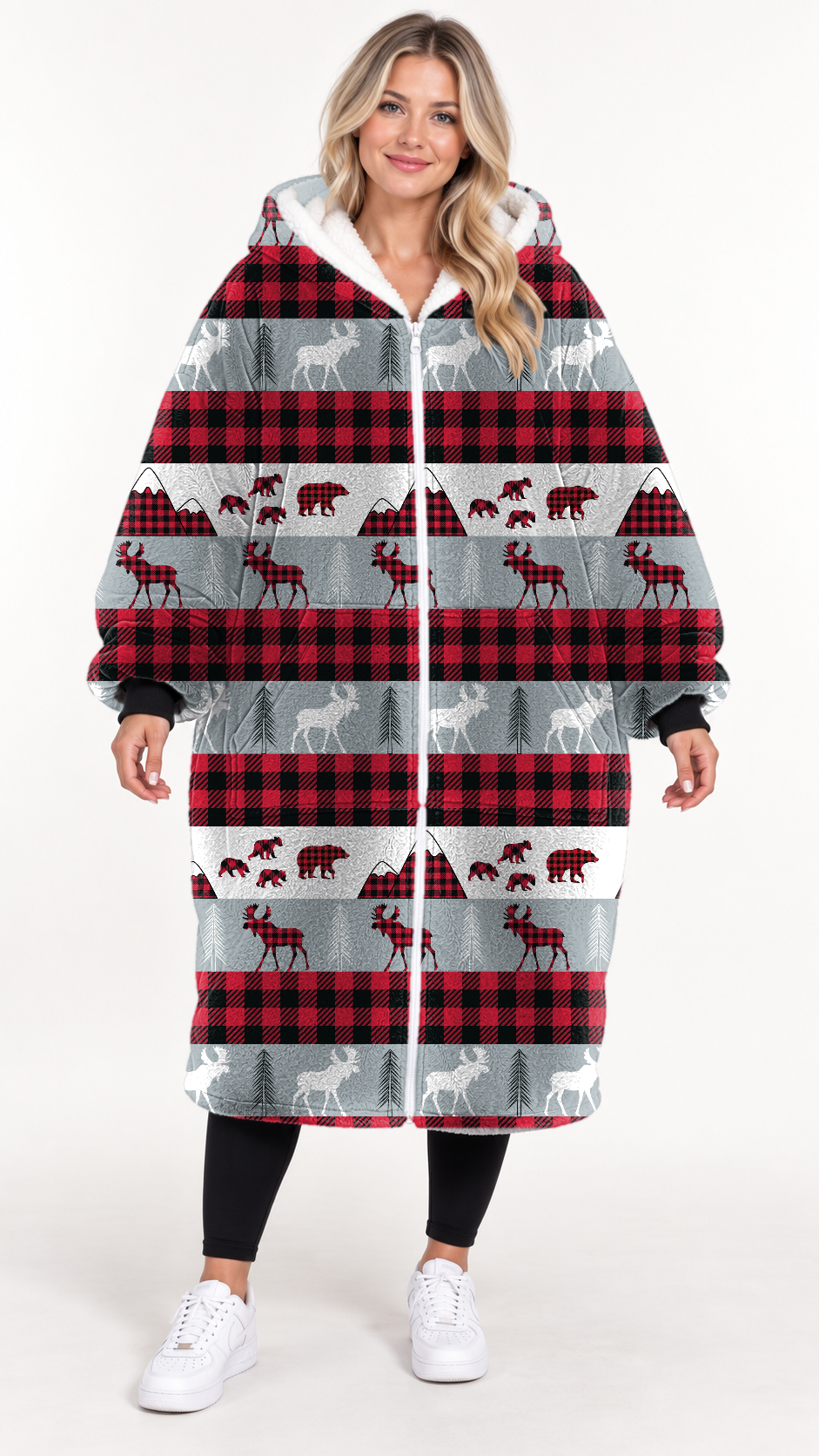 ANIMAL PLAID-HOODIE BLANKET PREORDER-CLOSING 9/20