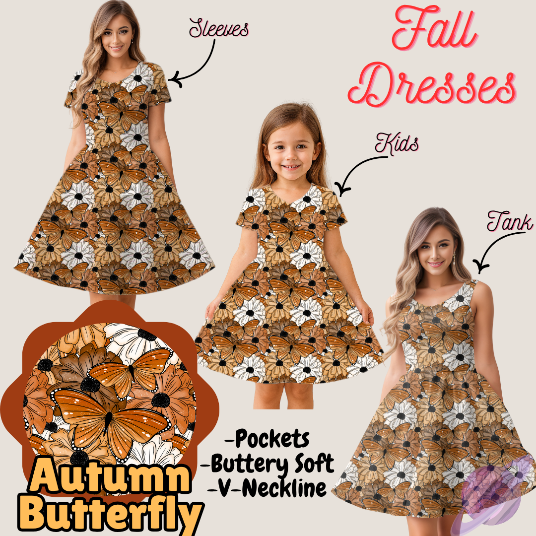 AUTUMN BUTTERFLY- FALL DRESS PREORDER- CLOSING 9/12