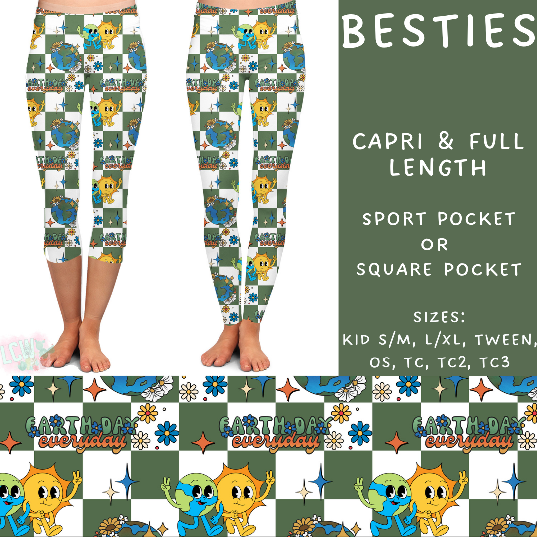 Ready To Ship - Besties Full Length Leggings - Square Pocket TC2