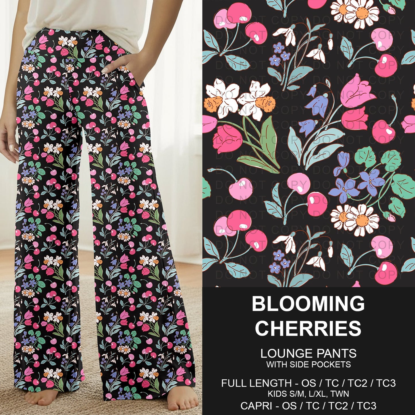 B310 - Preorder Blooming Cherries Lounge Pants (Closes 8/30. ETA: late Oct.)