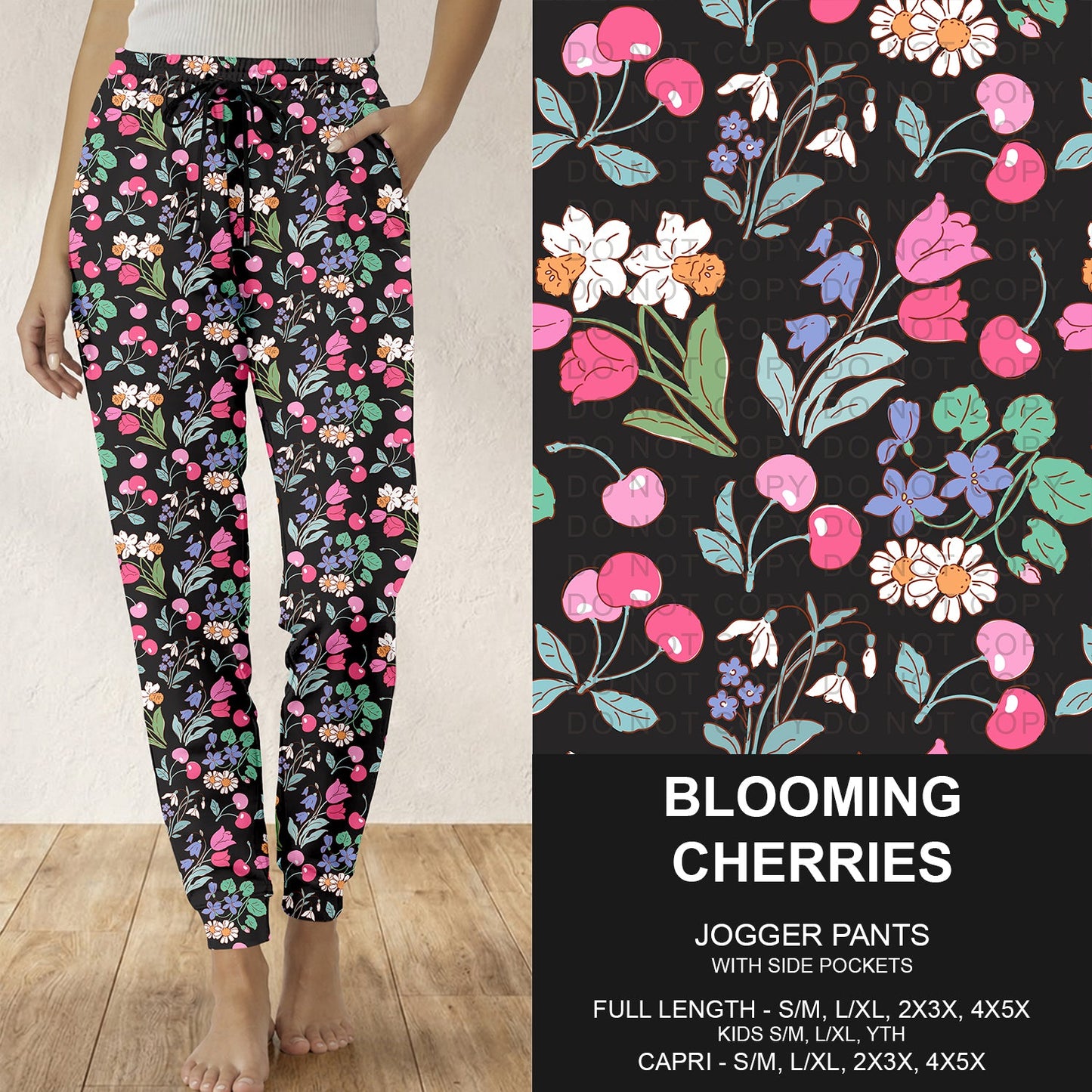 B310 - Preorder Blooming Cherries Joggers (Closes 8/30. ETA: late Oct.)