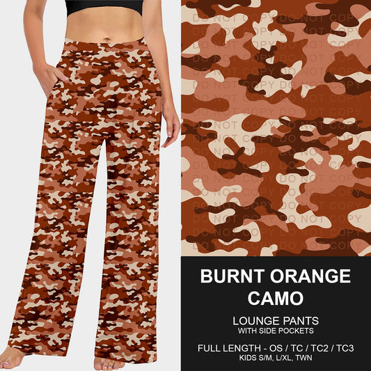 B251 - Preorder Burnt Orange Camo Lounge Pants (Closes 9/14. ETA mid Nov.)