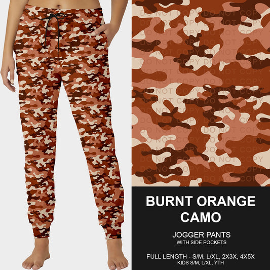 B251 - Preorder Burnt Orange Camo Joggers (Closes 9/14. ETA mid Nov.)