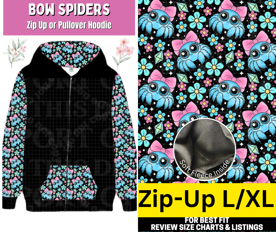 Bow Spider Zip-Up Hoodie