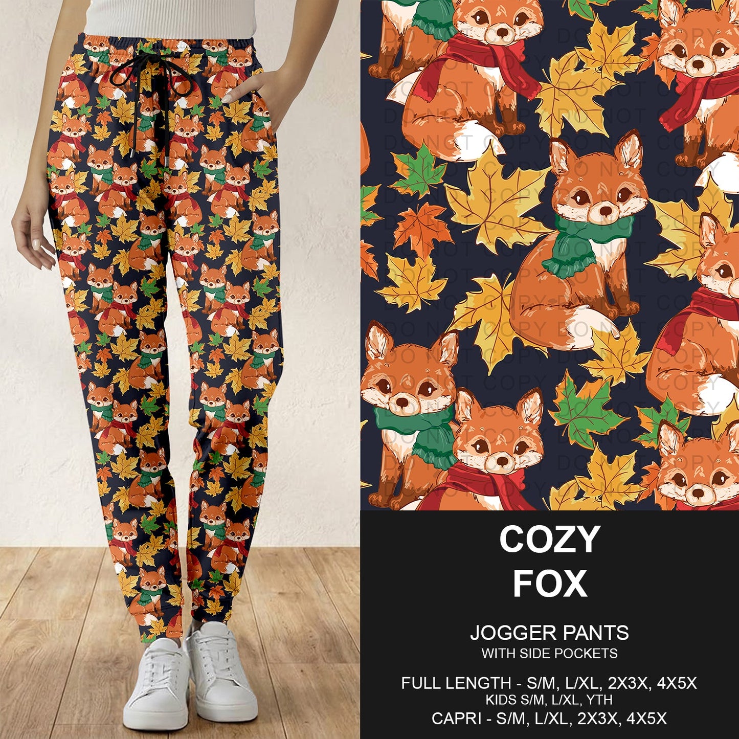 B308 - Preorder Cozy Fox Joggers (Closes 8/16. ETA: late Oct.)