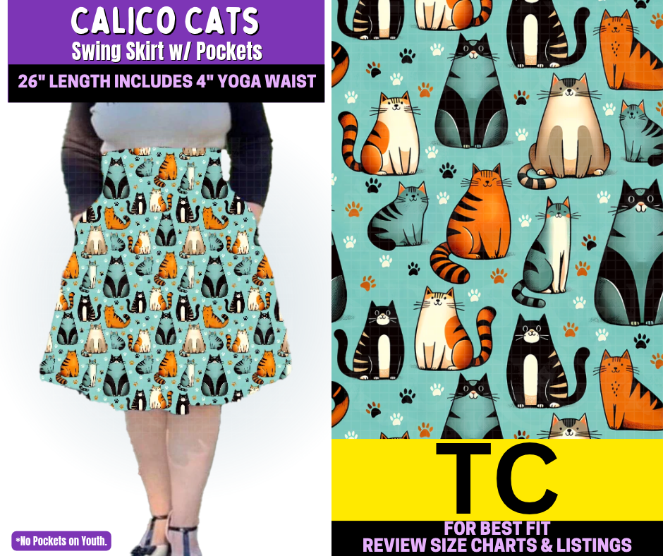 Calico Cats Swing Skirt