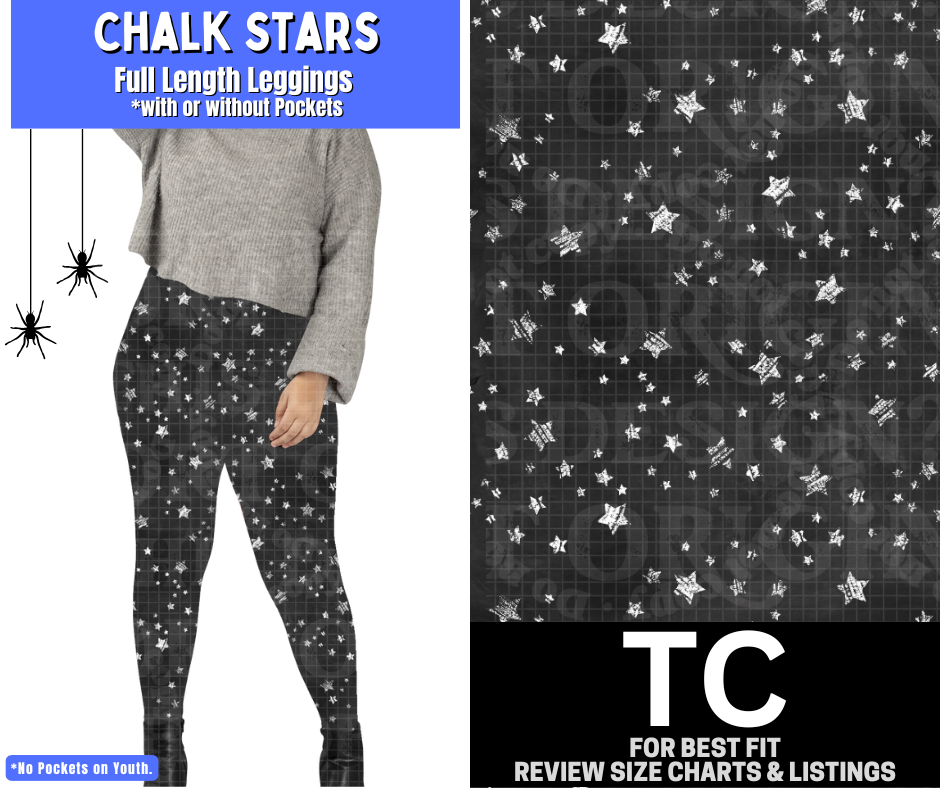 Chalk Stars Full Length Leggings w/ Pockets