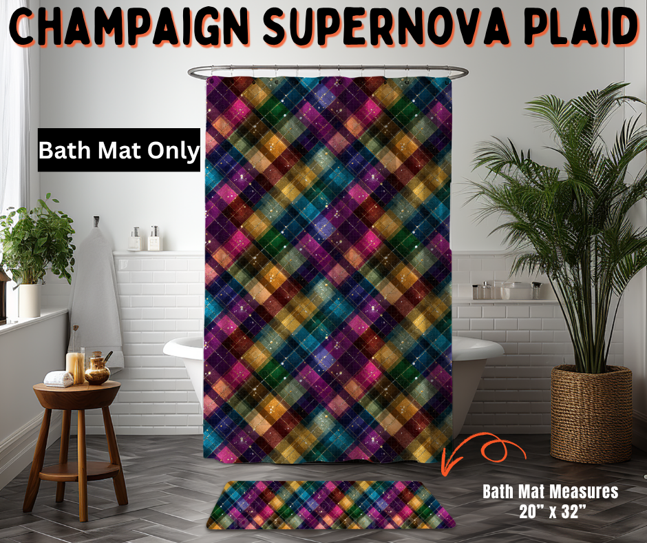 Champaign Supernova Plaid Bath Mat