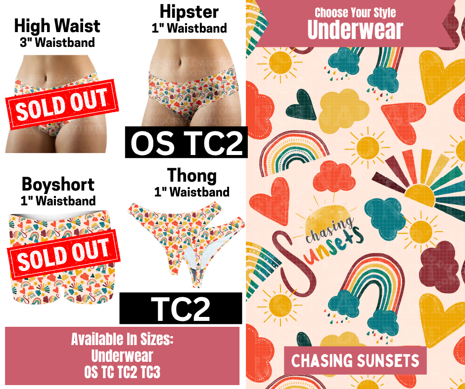 Chasing Sunsets Hipster, Thong Underwear