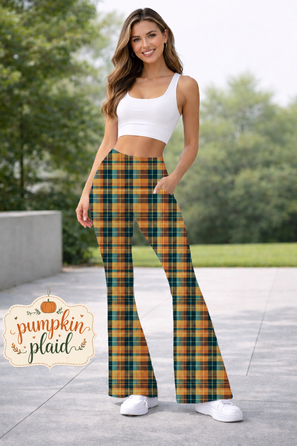 PUMPKIN PLAID-YOGA FLARE PREORDER- CLOSING 9/14