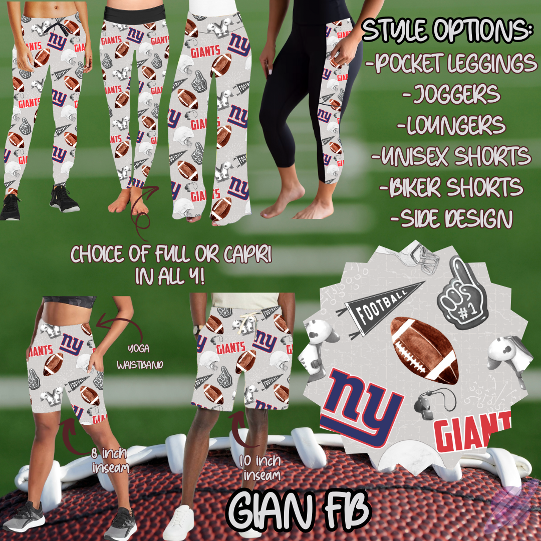 GIAN FB-GAME DAY RUN- PREORDER CLOSING 7/13