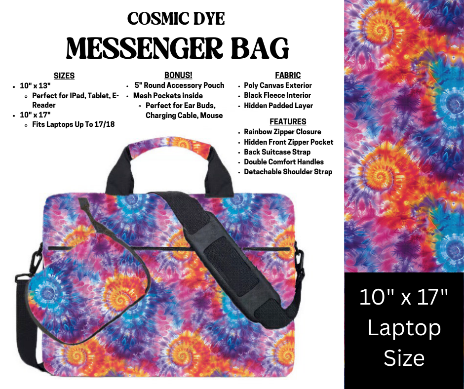 Cosmic Dye Messenger Bag
