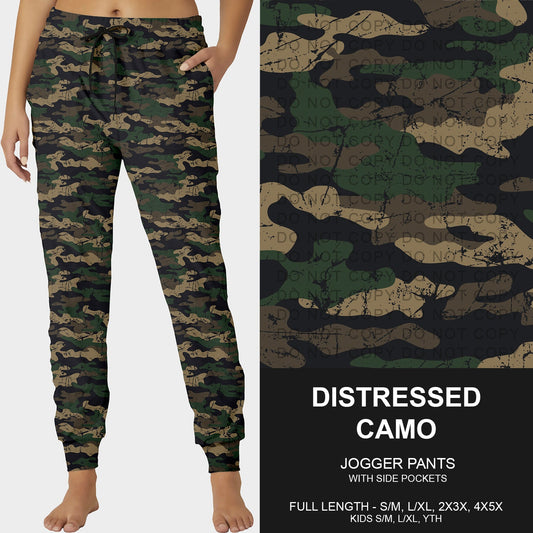 B251 - Preorder Distressed Camo Joggers (Closes 9/14. ETA mid Nov.)