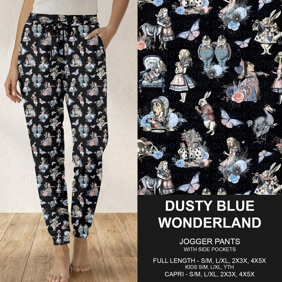 B317 - Preorder Dusty Blue Wonderland Joggers (Closes 10/18. ETA: late Dec.)