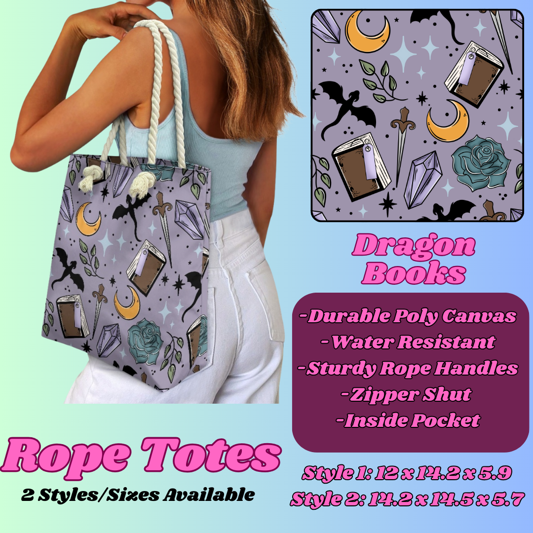 DRAGON BOOKS-ROPE TOTE PREORDER CLOSING 5/6