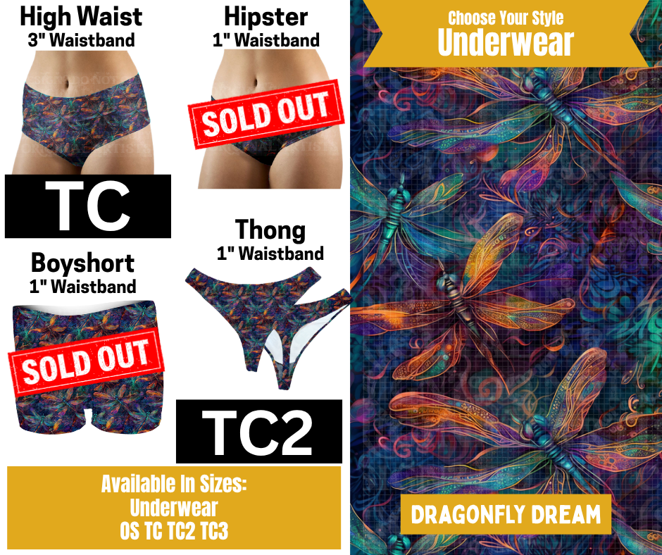 Dragonfly Dream High Waist, Thong Underwear