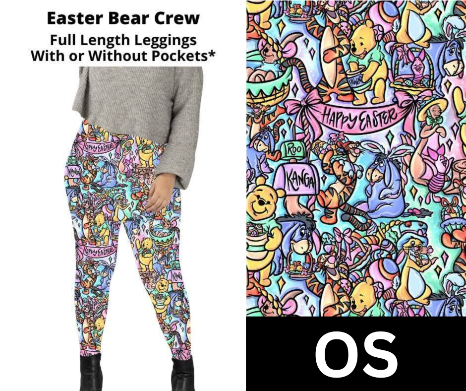 Easter Bear Crew Full Length Leggings w/ Pockets