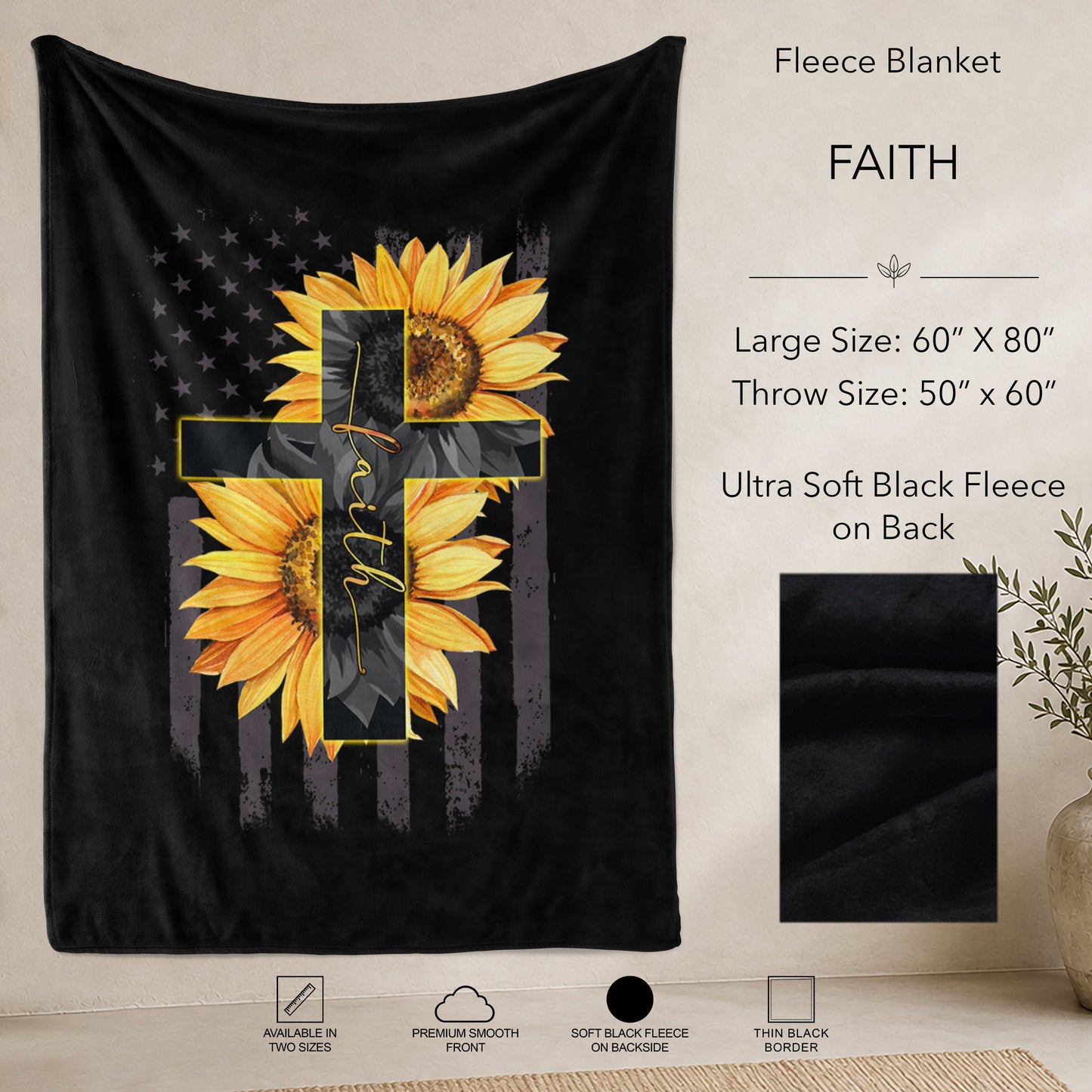 B304 - Pre-Order Faith Fleece Blanket (Closes 7/31. ETA: early Oct)
