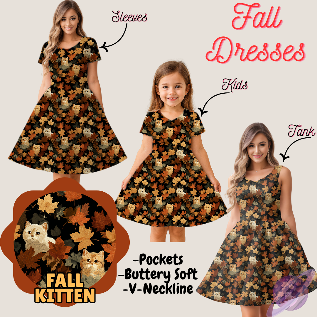FALL KITTEN- FALL DRESS PREORDER- CLOSING 9/12