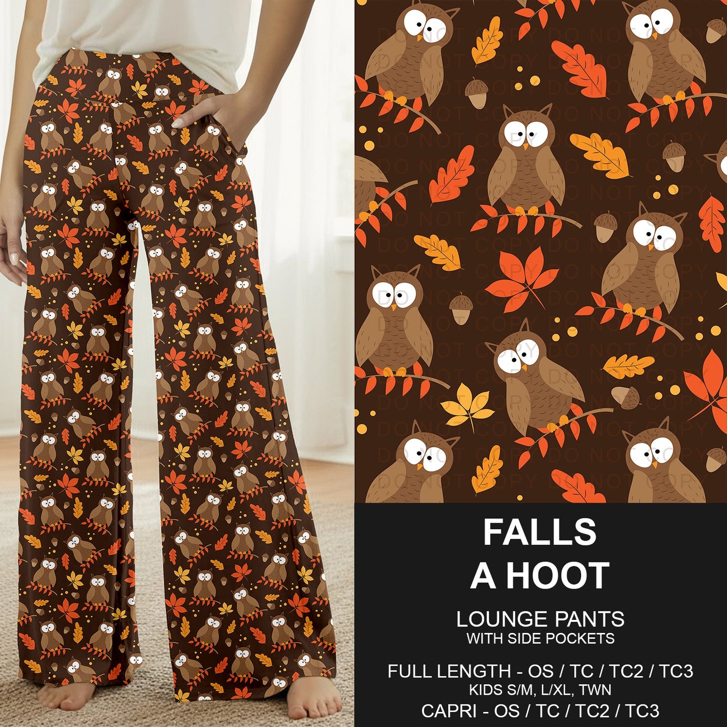 B308 - Preorder Falls a Hoot Lounge Pants (Closes 8/16. ETA: late Oct.)
