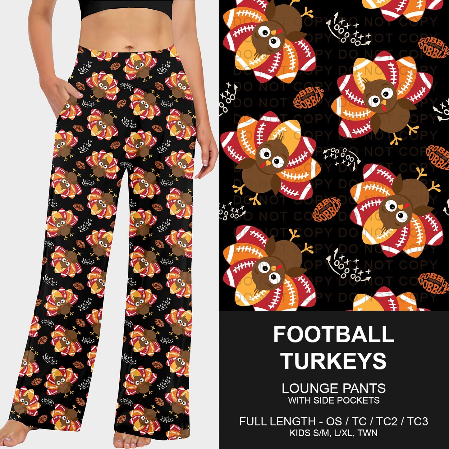 B250 - Preorder Football Turkeys Lounge Pants (Closes 9/07. ETA early Nov.)