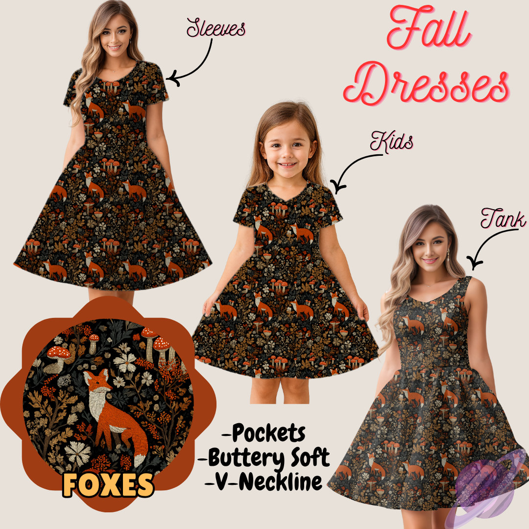 FOXES- FALL DRESS PREORDER- CLOSING 9/12