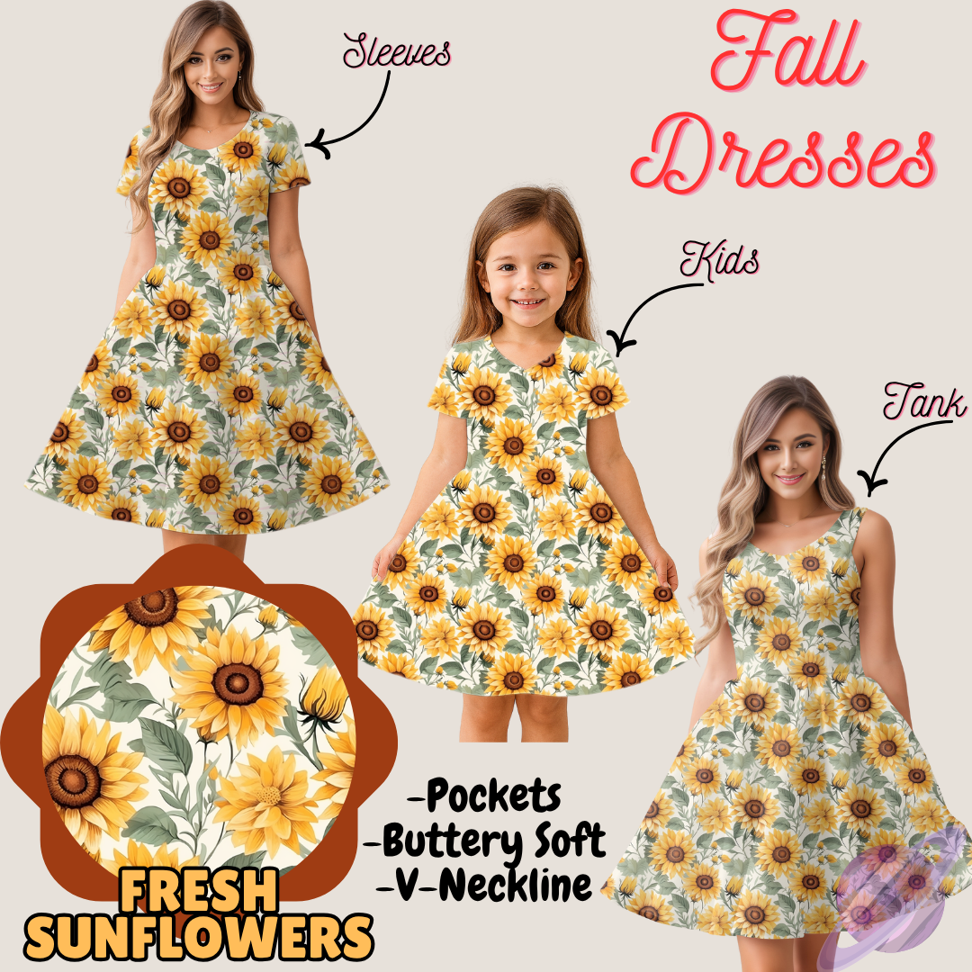 FRESH SUNFLOWERS- FALL DRESS PREORDER- CLOSING 9/12