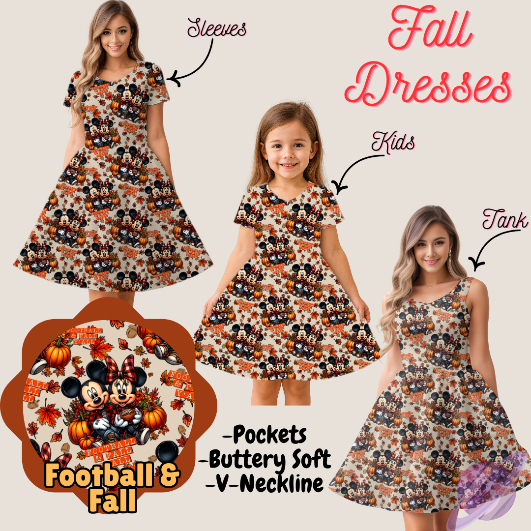 FOOTBALL & FALL- FALL DRESS PREORDER- CLOSING 9/12