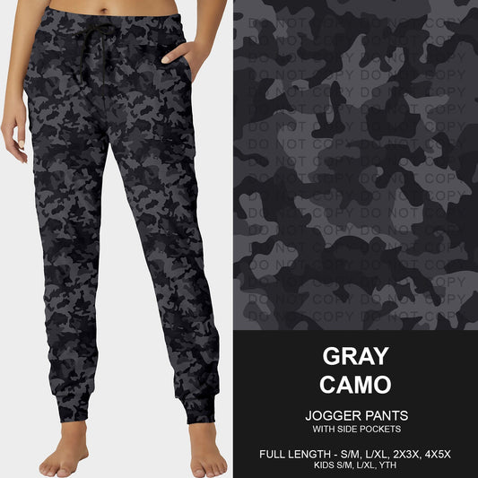 B251 - Preorder Gray Camo Joggers (Closes 9/14. ETA mid Nov.)