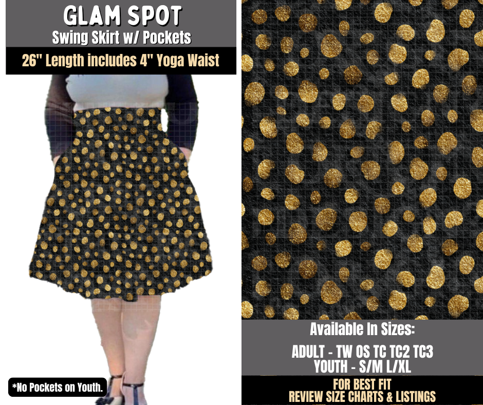 Preorder! Closes 8/3. ETA Nov. Glam Spot Swing Skirt