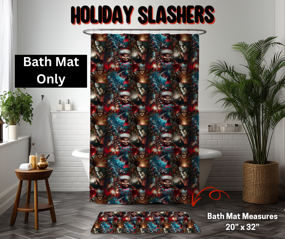 Holiday Slashers Bath Mat