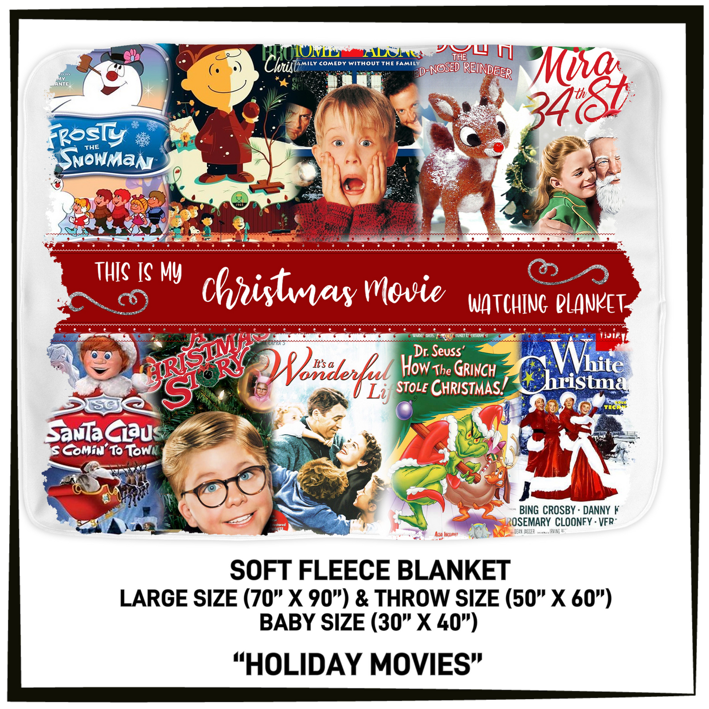 FC7B - Holiday Movies Fleece Blanket - Preorder Closing 8/26 ETA: Late Oct