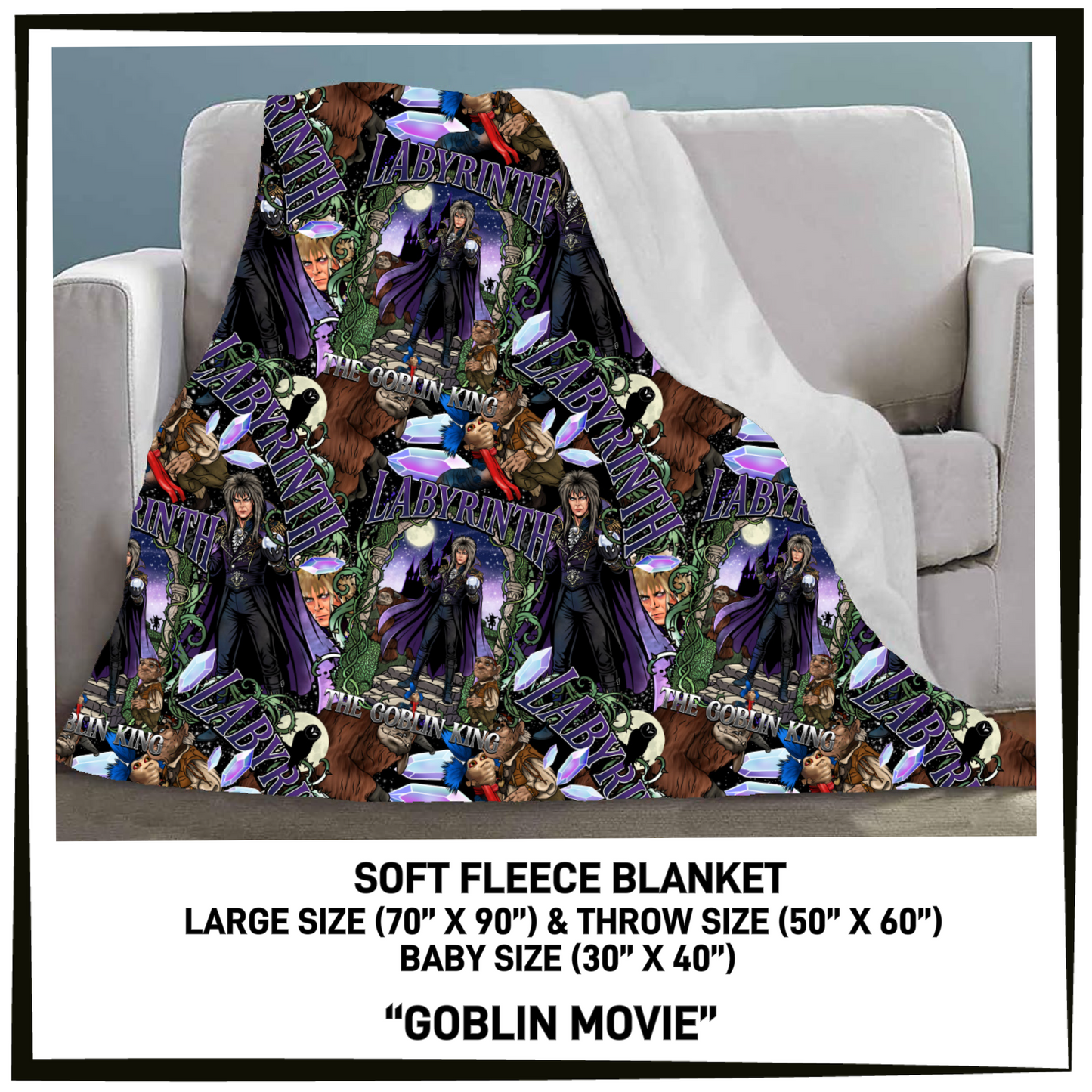 FC7B - Goblin Movie Fleece Blanket - Preorder Closing 8/26 ETA: Late Oct