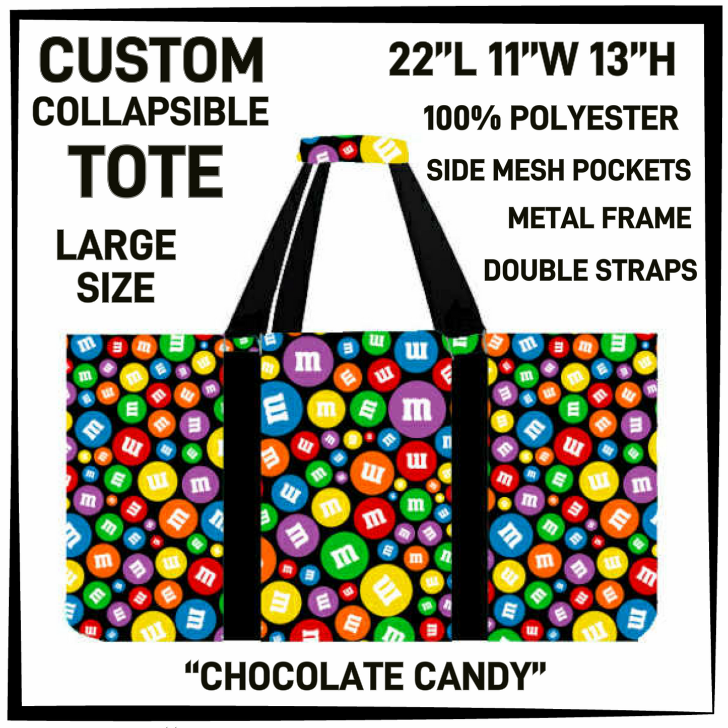 CT16 - Chocolate Candy Collapsible Tote - Preorder Closing 1/13 ETA: Mid March