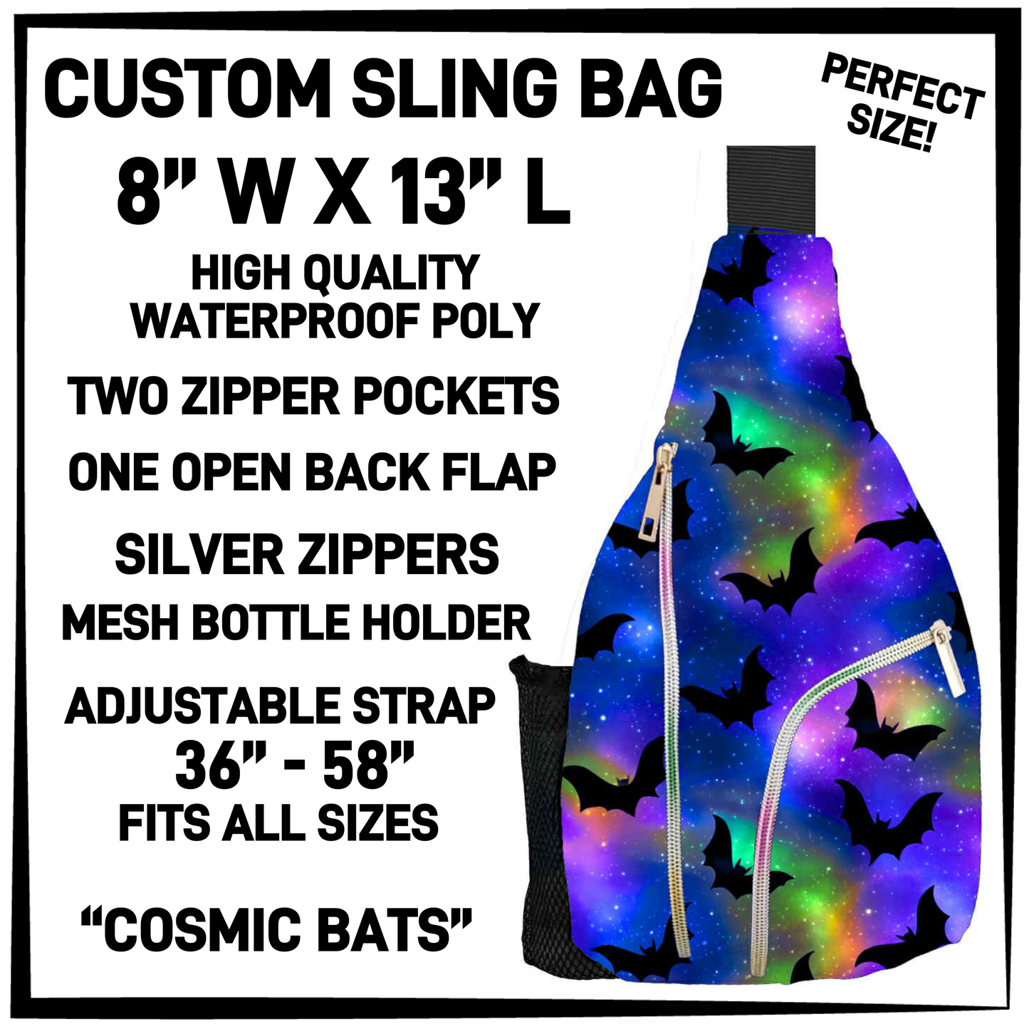 S13G - Cosmic Bats Sling Bag - Preorder Closing 1/15 ETA: Mid-March