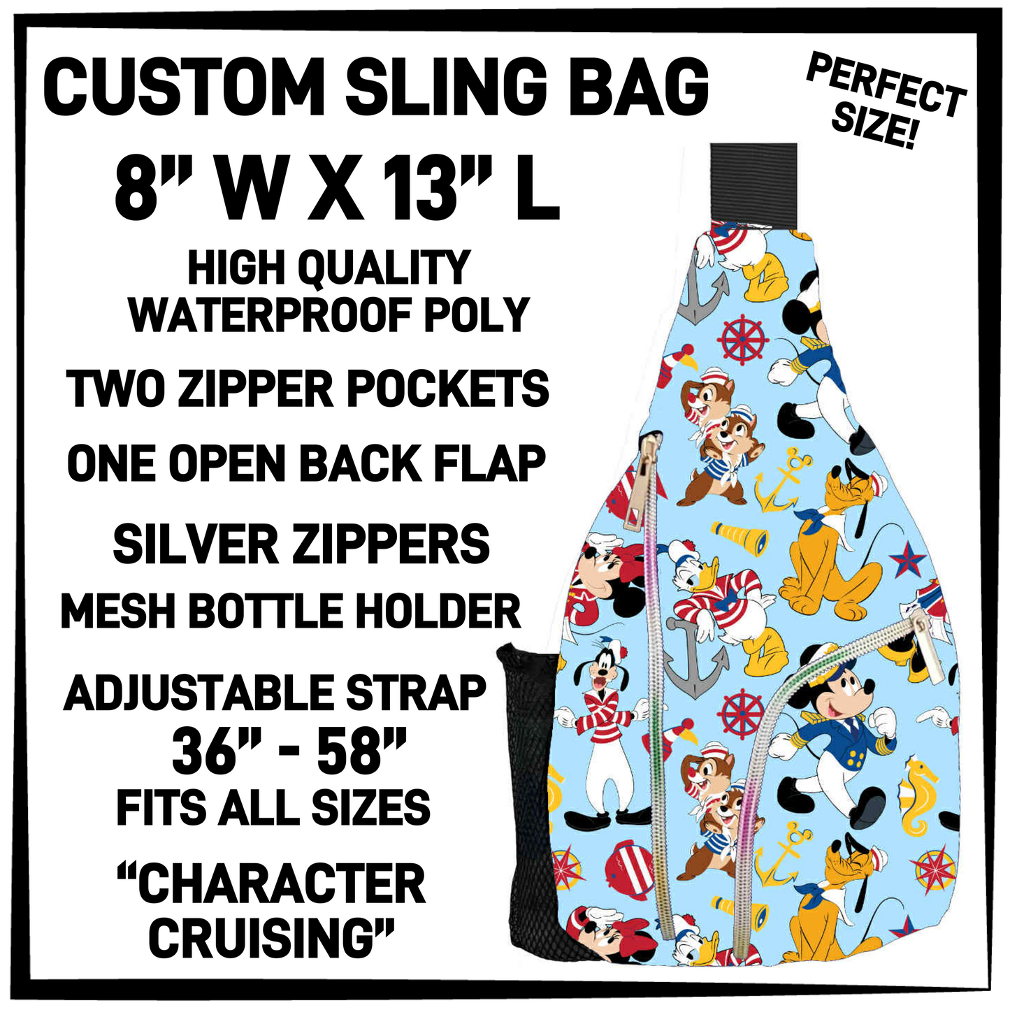 S13G - Character Cruising Sling Bag - Preorder Closing 1/15 ETA: Mid-March