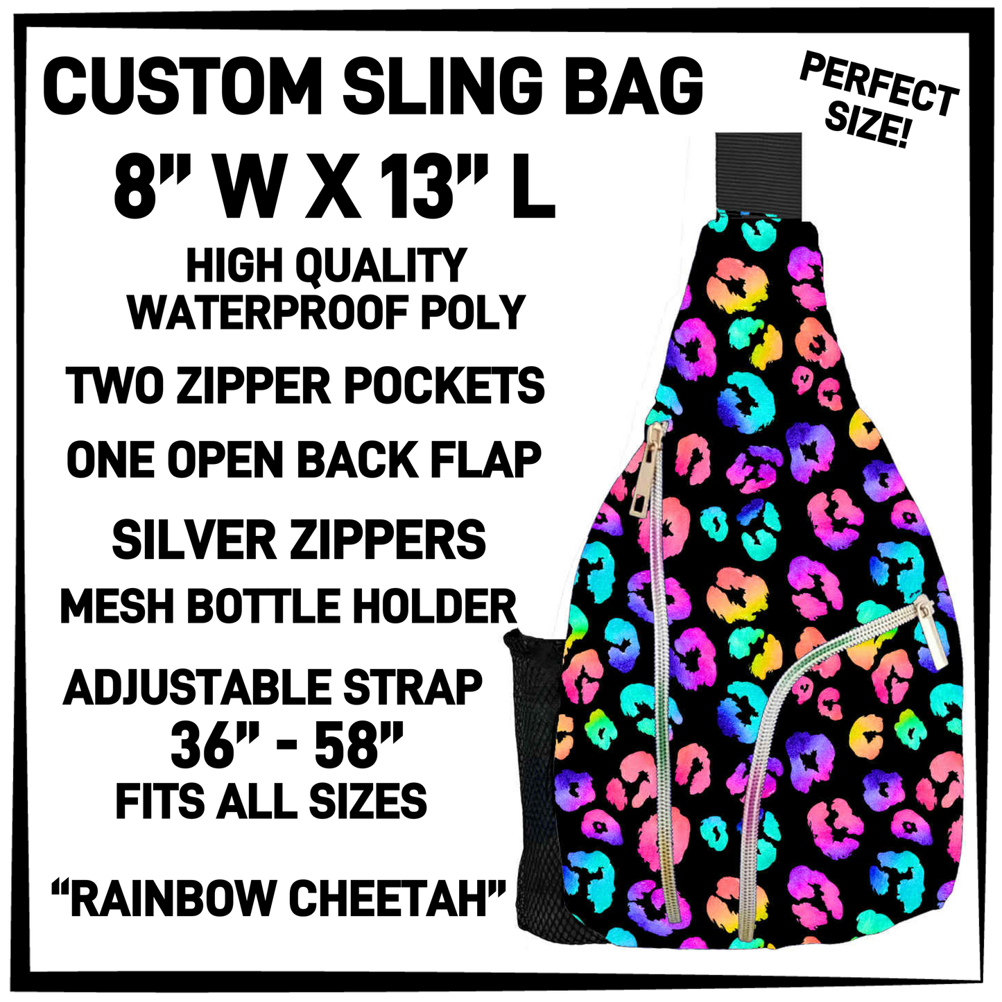 S13G - Rainbow Cheetah Sling Bag - Preorder Closing 1/15 ETA: Mid-March